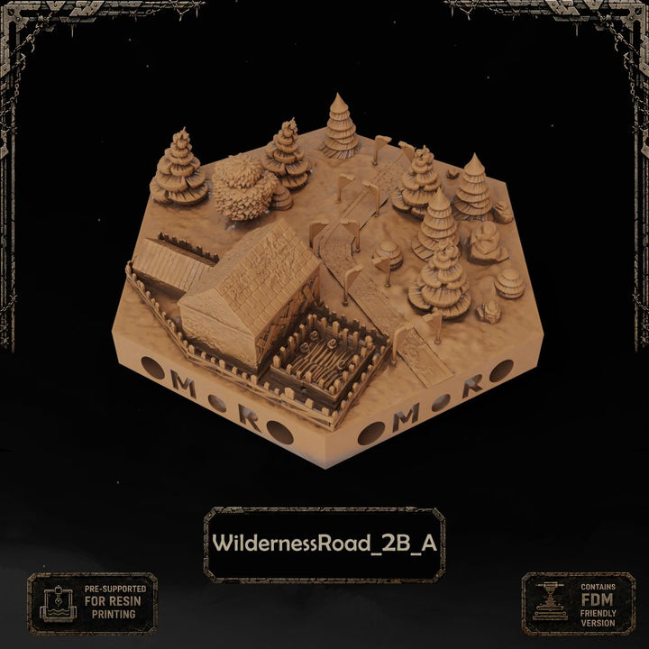 Apocalypse Wilderness Road Tiles printable STL tile preview 12 — included tile image 12