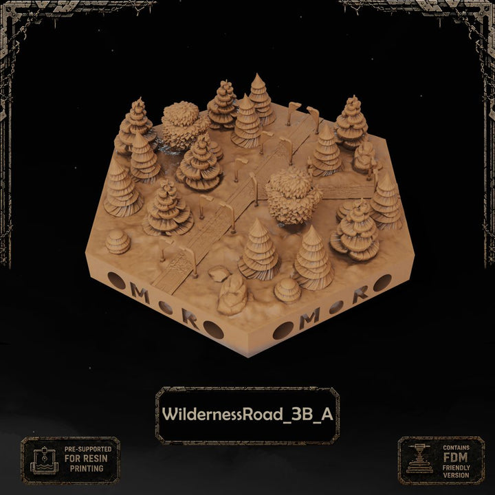 Apocalypse Wilderness Road Tiles printable STL tile preview 13 — included tile image 13