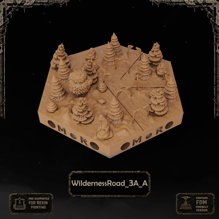 Apocalypse Wilderness Road Tiles printable STL tile preview 14 — included tile image 14