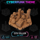 Cyberpunk City Filler Tiles printable STL tile preview 1