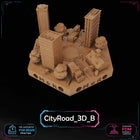 Cyberpunk City Road Tiles printable STL tile preview 5