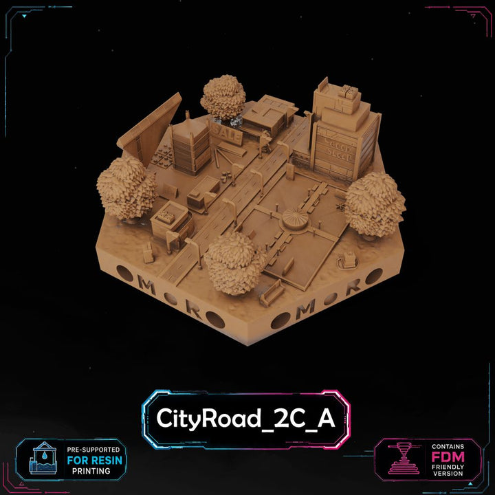 Cyberpunk City Road Tiles printable STL tile preview 13 — included tile image 13