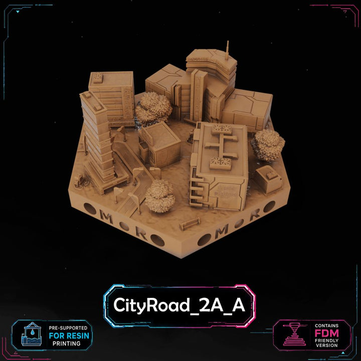 Cyberpunk City Road Tiles printable STL tile preview 17 — included tile image 17