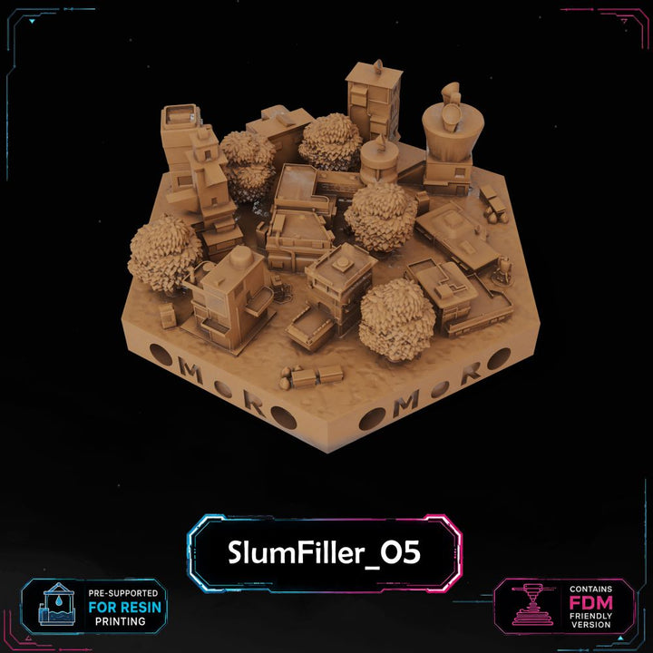 Cyberpunk Slum Filler Tiles printable STL tile preview 3 — included tile image 3