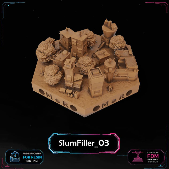 Cyberpunk Slum Filler Tiles printable STL tile preview 6 — included tile image 6