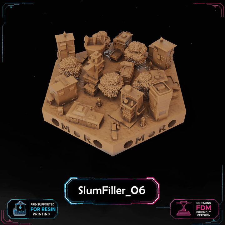 Cyberpunk Slum Filler Tiles printable STL tile preview 7 — included tile image 7