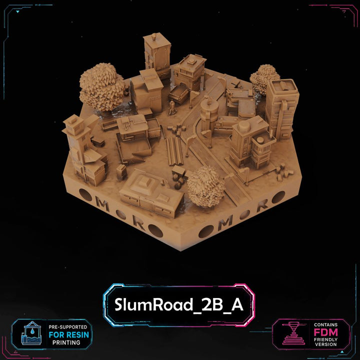 Cyberpunk Slum Road Tiles printable STL tile preview 5 — included tile image 5