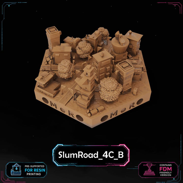Cyberpunk Slum Road Tiles printable STL tile preview 6 — included tile image 6