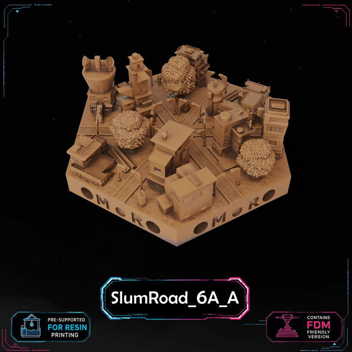 Cyberpunk Slum Road Tiles printable STL tile preview 7 — included tile image 7