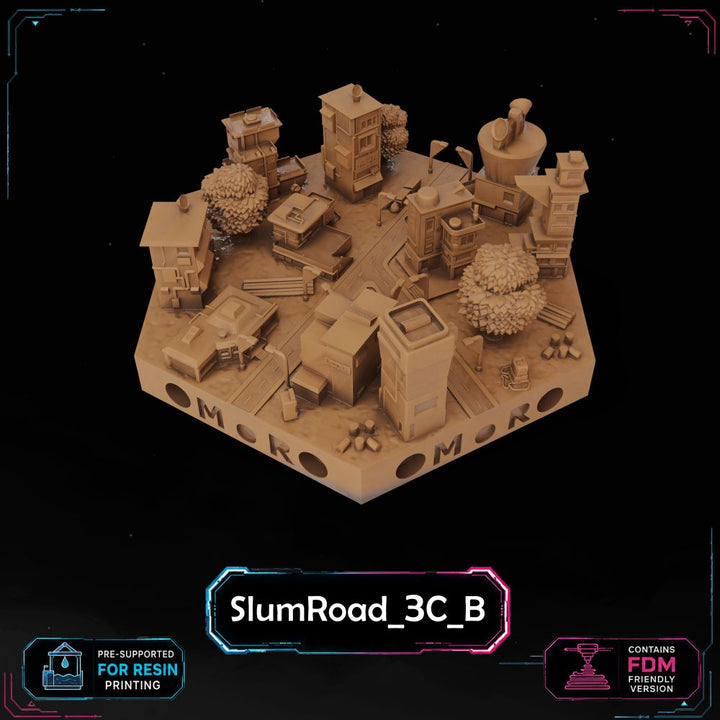 Cyberpunk Slum Road Tiles printable STL tile preview 8 — included tile image 8