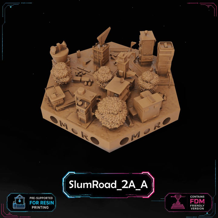 Cyberpunk Slum Road Tiles printable STL tile preview 9 — included tile image 9
