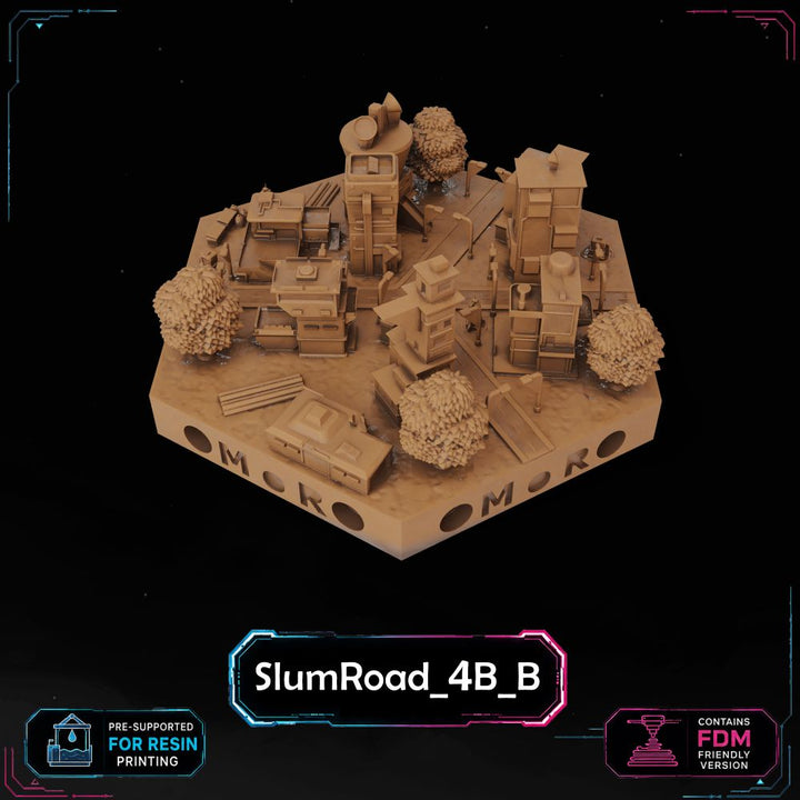 Cyberpunk Slum Road Tiles printable STL tile preview 10 — included tile image 10
