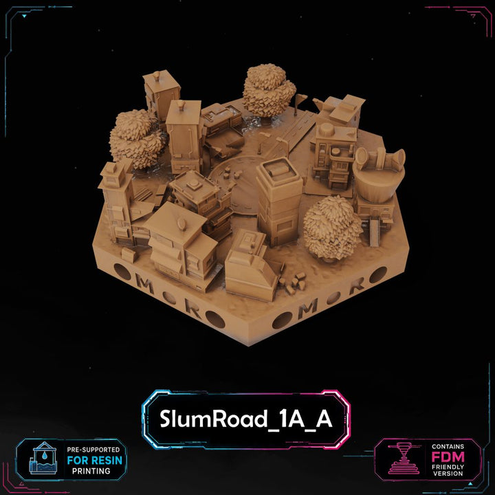 Cyberpunk Slum Road Tiles printable STL tile preview 13 — included tile image 13