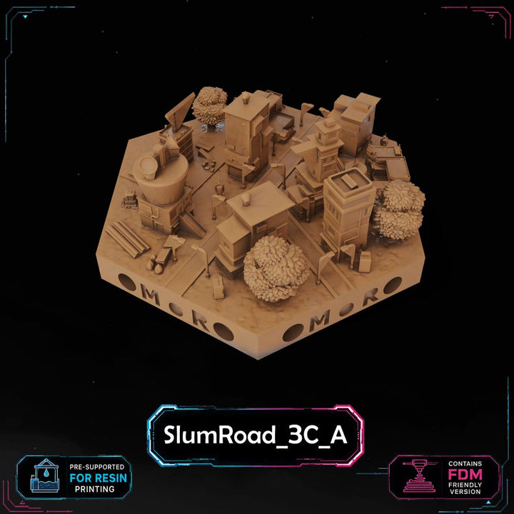 Cyberpunk Slum Road Tiles printable STL tile preview 17 — included tile image 17
