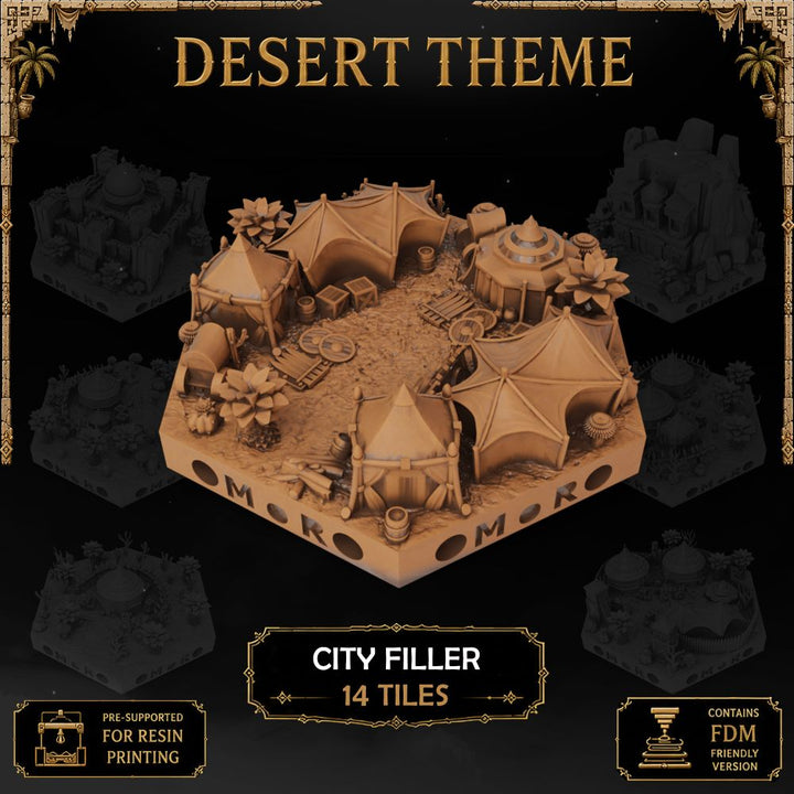 Desert City Filler Tiles printable STL tile preview 1 — included tile image 1