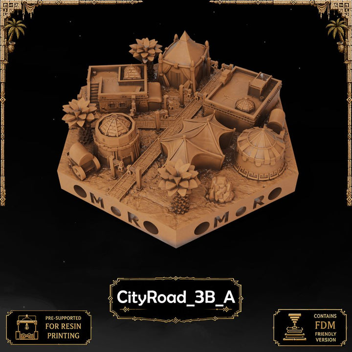 Desert City Road Tiles printable STL tile preview 3 — included tile image 3