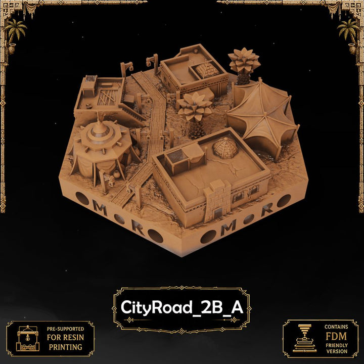 Desert City Road Tiles printable STL tile preview 6 — included tile image 6