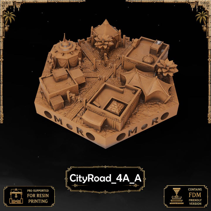 Desert City Road Tiles printable STL tile preview 9 — included tile image 9