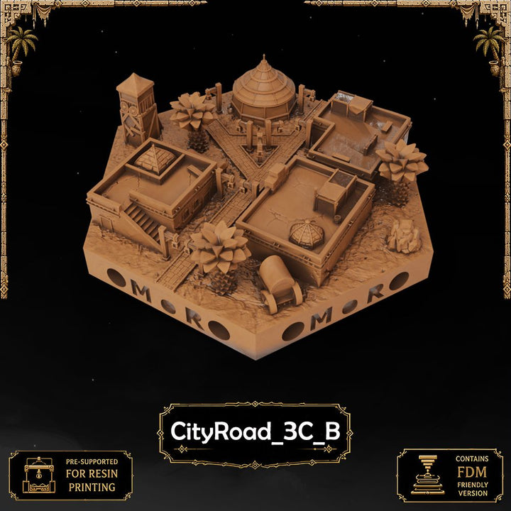 Desert City Road Tiles printable STL tile preview 11 — included tile image 11