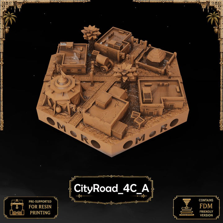 Desert City Road Tiles printable STL tile preview 12 — included tile image 12