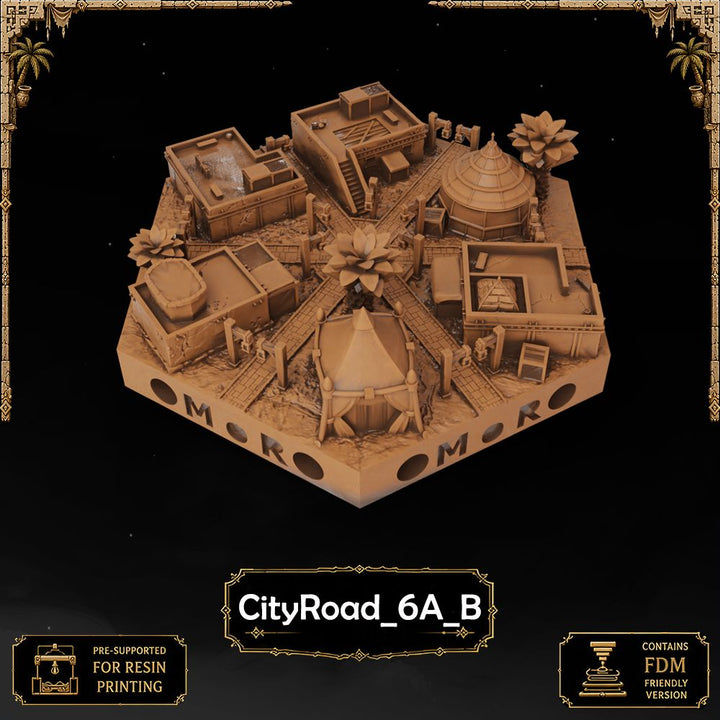 Desert City Road Tiles printable STL tile preview 13 — included tile image 13