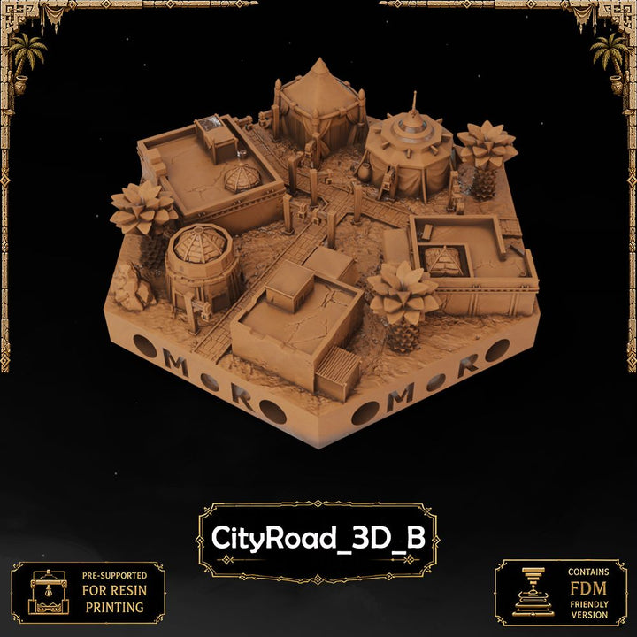 Desert City Road Tiles printable STL tile preview 16 — included tile image 16