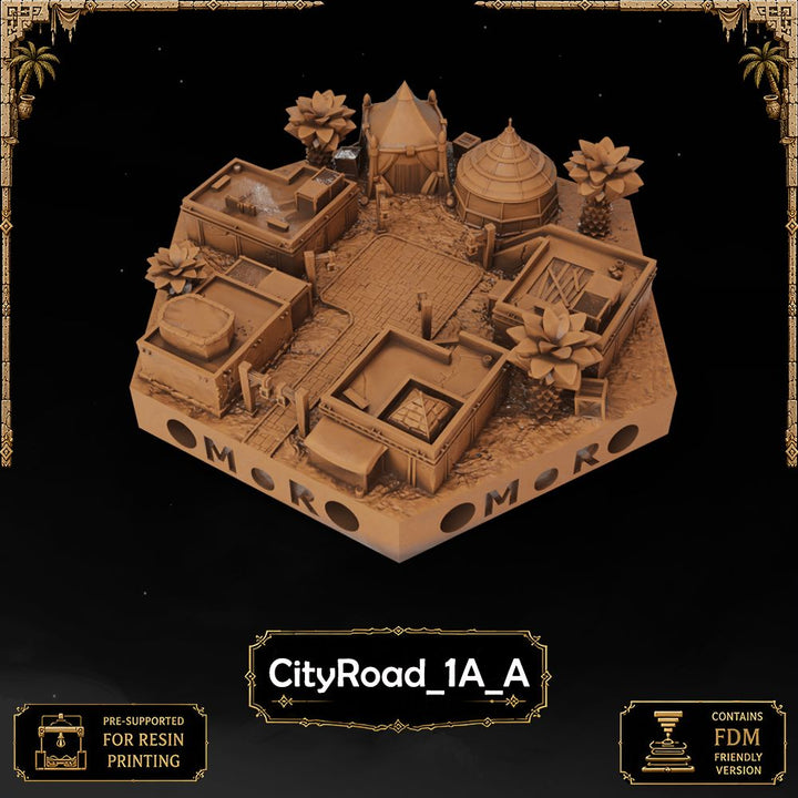 Desert City Road Tiles printable STL tile preview 19 — included tile image 19