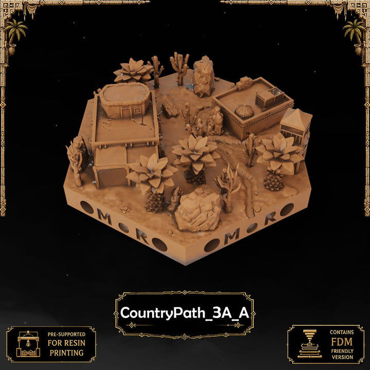 Desert Country Path Tiles printable STL tile preview 4 — included tile image 4