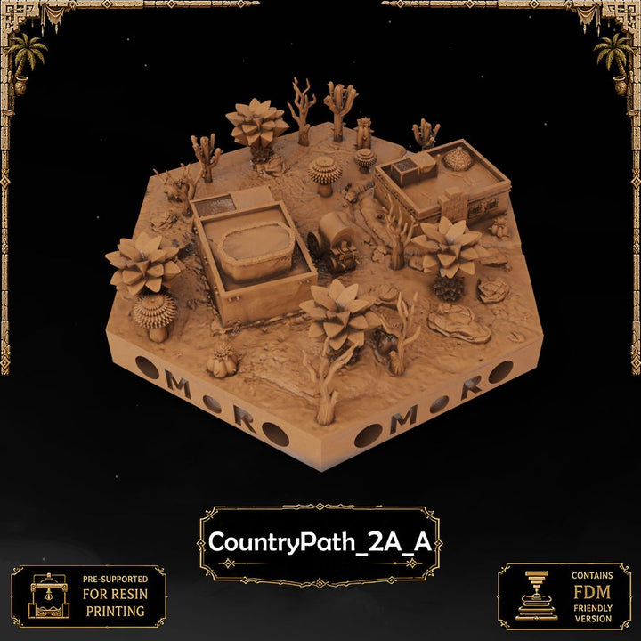 Desert Country Path Tiles printable STL tile preview 8 — included tile image 8