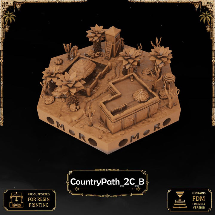 Desert Country Path Tiles printable STL tile preview 9 — included tile image 9