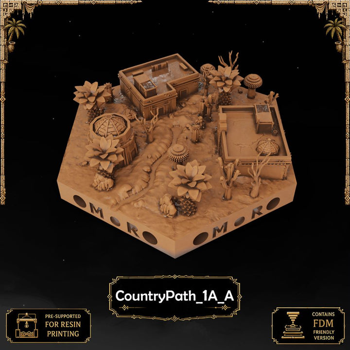Desert Country Path Tiles printable STL tile preview 12 — included tile image 12