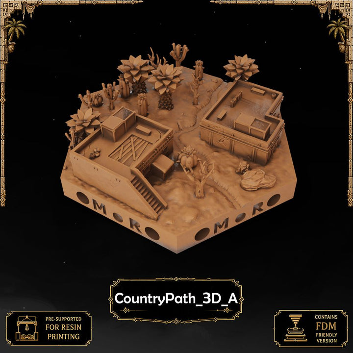 Desert Country Path Tiles printable STL tile preview 13 — included tile image 13