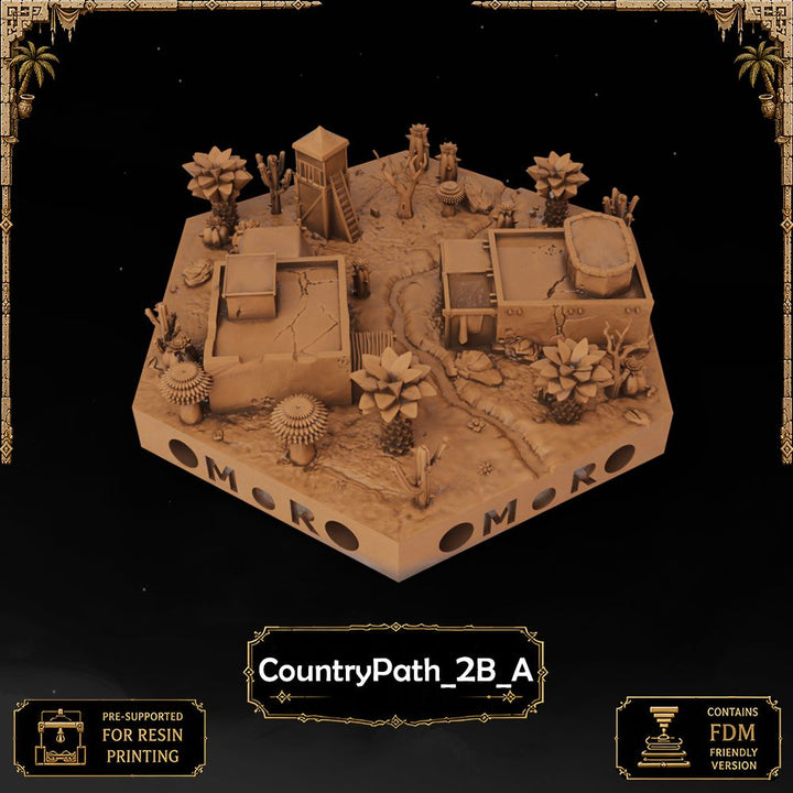 Desert Country Path Tiles printable STL tile preview 14 — included tile image 14