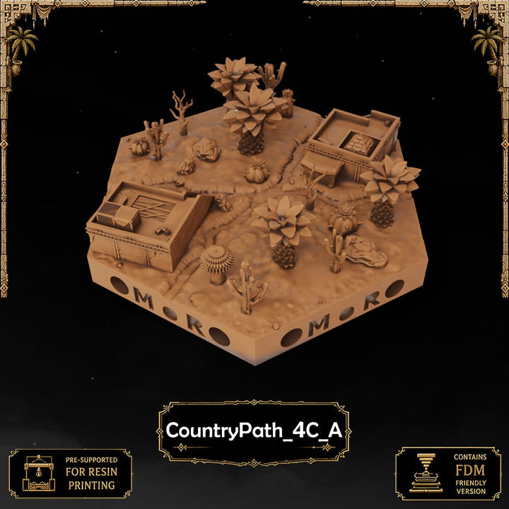Desert Country Path Tiles printable STL tile preview 16 — included tile image 16