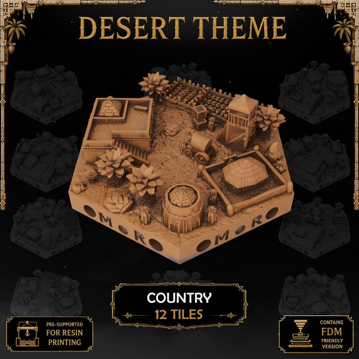 Desert Country Tiles printable STL tile preview 1 — included tile image 1