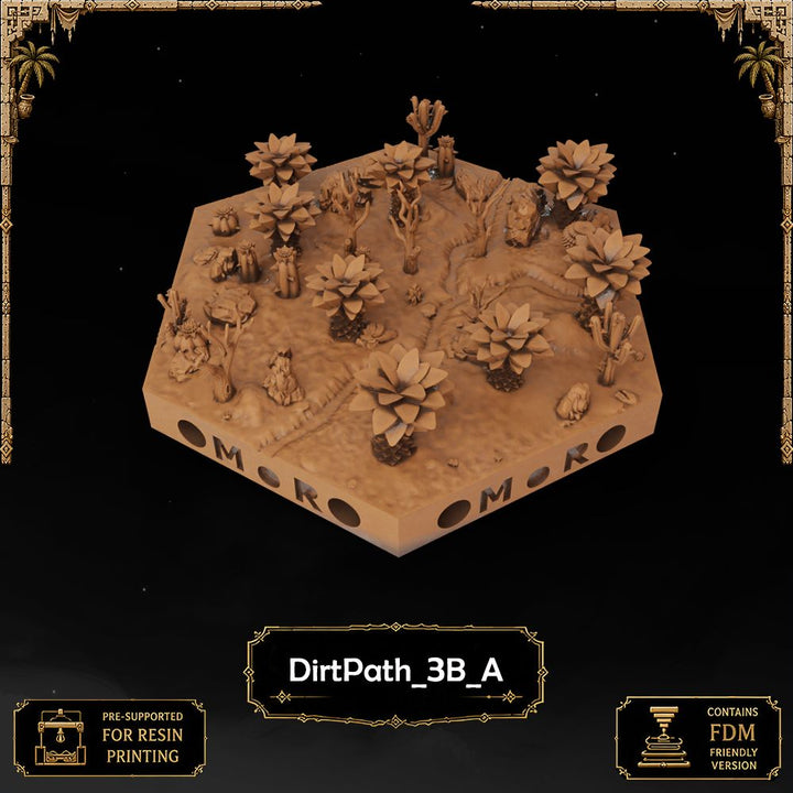 Desert Dirt Path Tiles printable STL tile preview 2 — included tile image 2