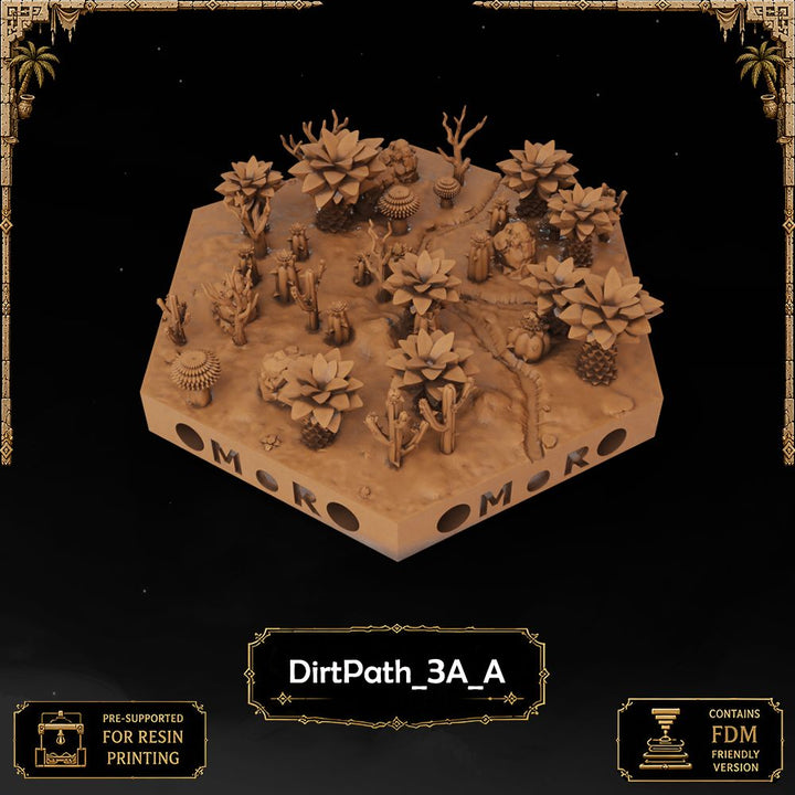 Desert Dirt Path Tiles printable STL tile preview 3 — included tile image 3