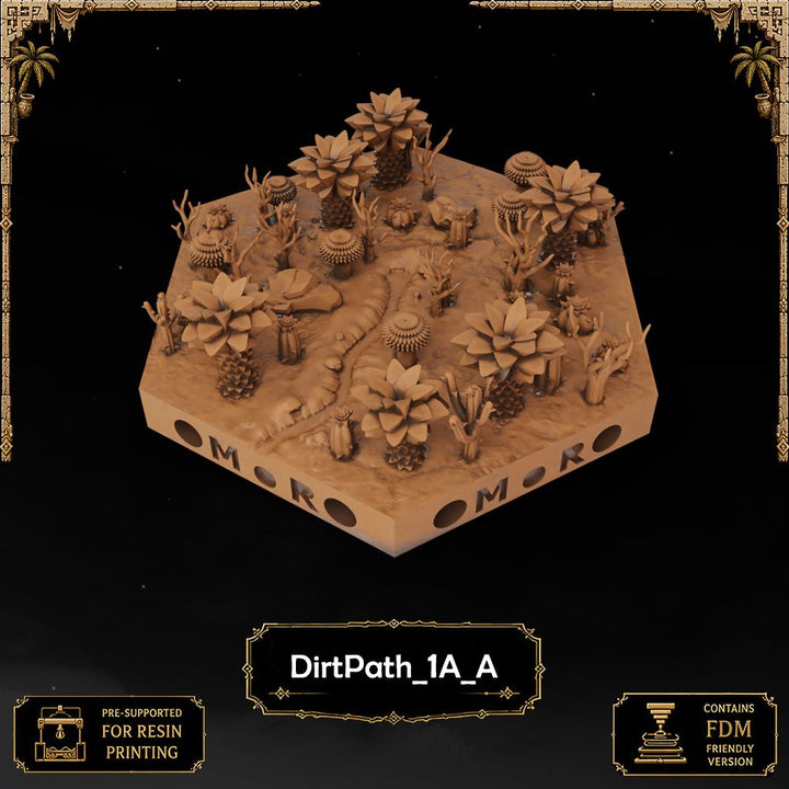 Desert Dirt Path Tiles printable STL tile preview 4 — included tile image 4