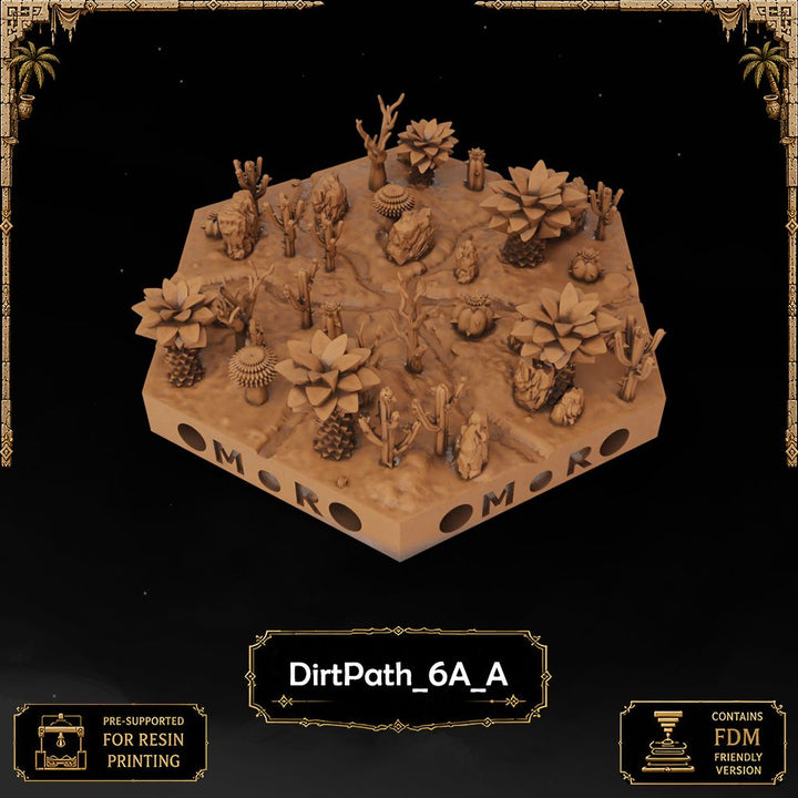 Desert Dirt Path Tiles printable STL tile preview 5 — included tile image 5