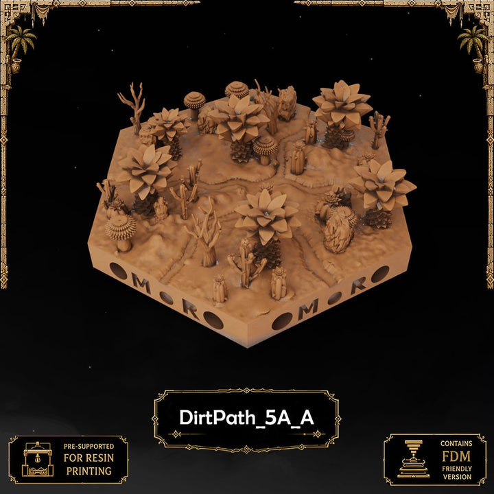 Desert Dirt Path Tiles printable STL tile preview 7 — included tile image 7