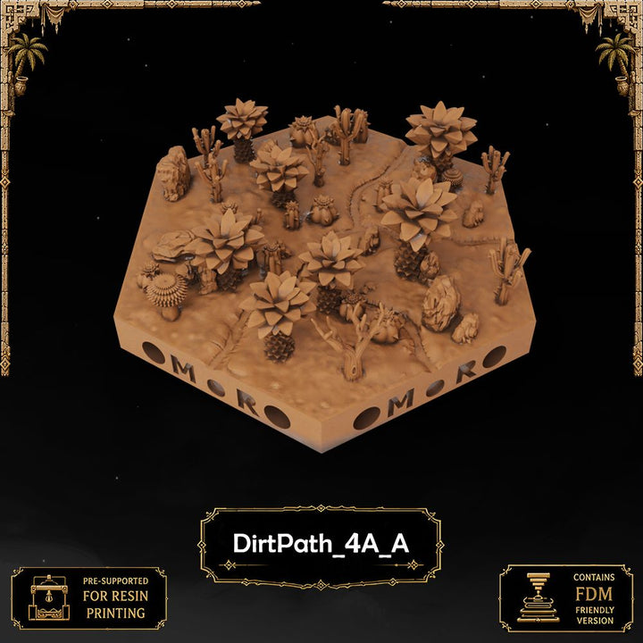 Desert Dirt Path Tiles printable STL tile preview 8 — included tile image 8