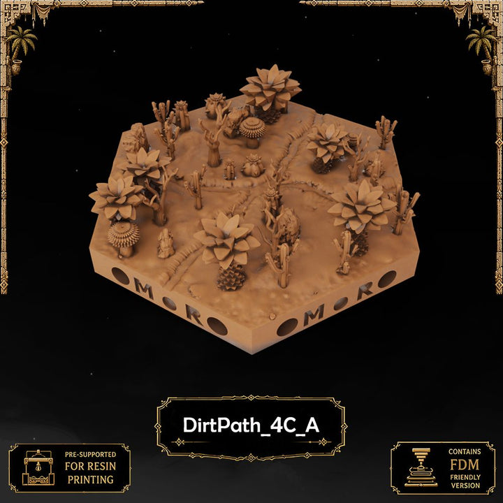 Desert Dirt Path Tiles printable STL tile preview 10 — included tile image 10