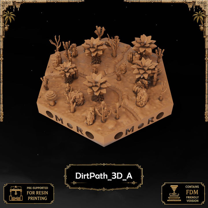 Desert Dirt Path Tiles printable STL tile preview 12 — included tile image 12