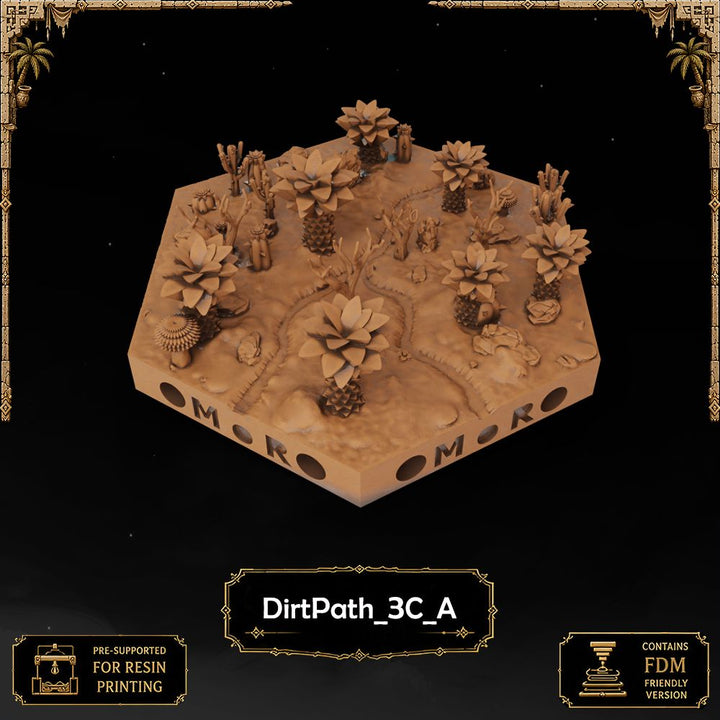 Desert Dirt Path Tiles printable STL tile preview 16 — included tile image 16