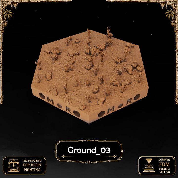 Desert Ground Tiles printable STL tile preview 3 — included tile image 3
