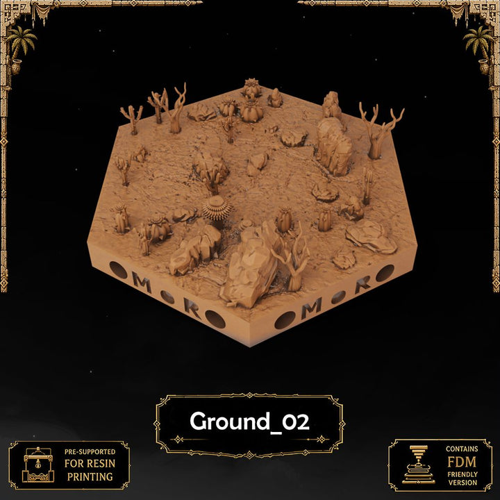 Desert Ground Tiles printable STL tile preview 6 — included tile image 6