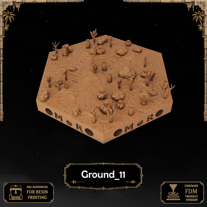 Desert Ground Tiles printable STL tile preview 8 — included tile image 8