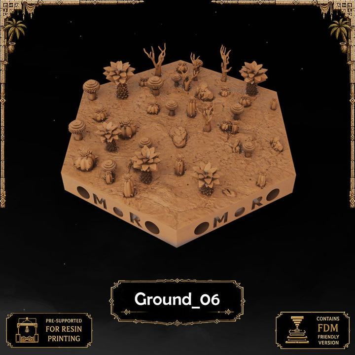 Desert Ground Tiles printable STL tile preview 9 — included tile image 9