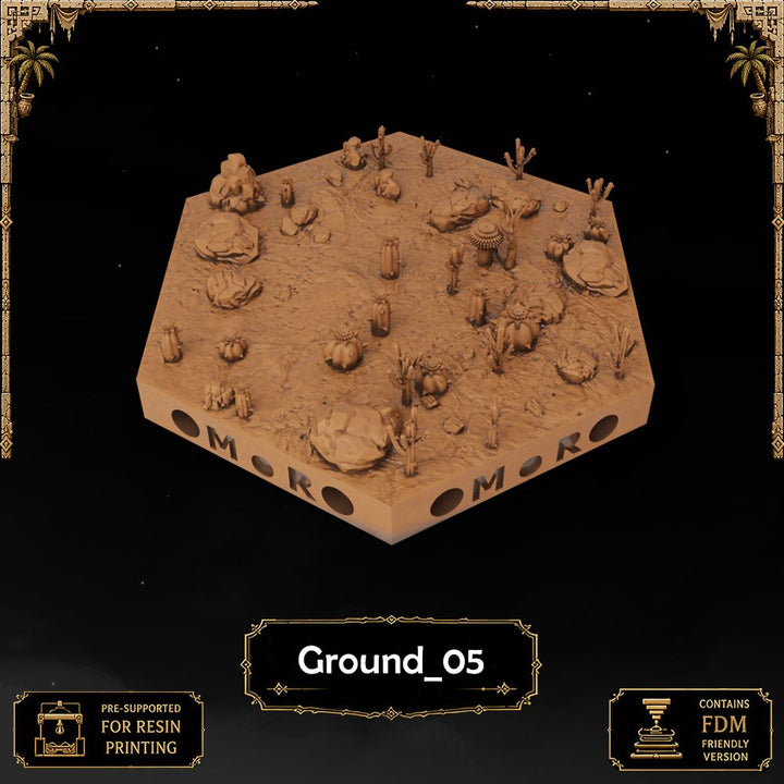 Desert Ground Tiles printable STL tile preview 10 — included tile image 10