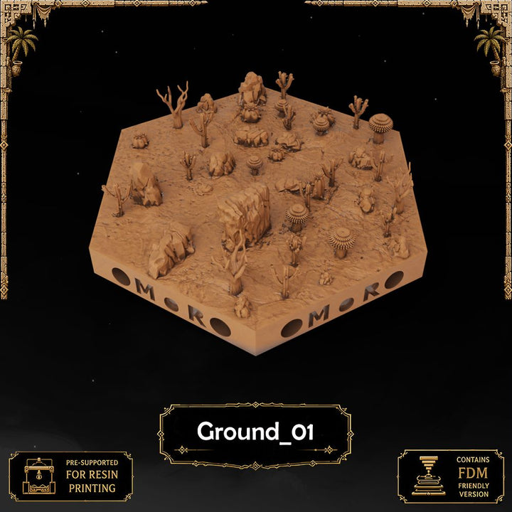 Desert Ground Tiles printable STL tile preview 12 — included tile image 12